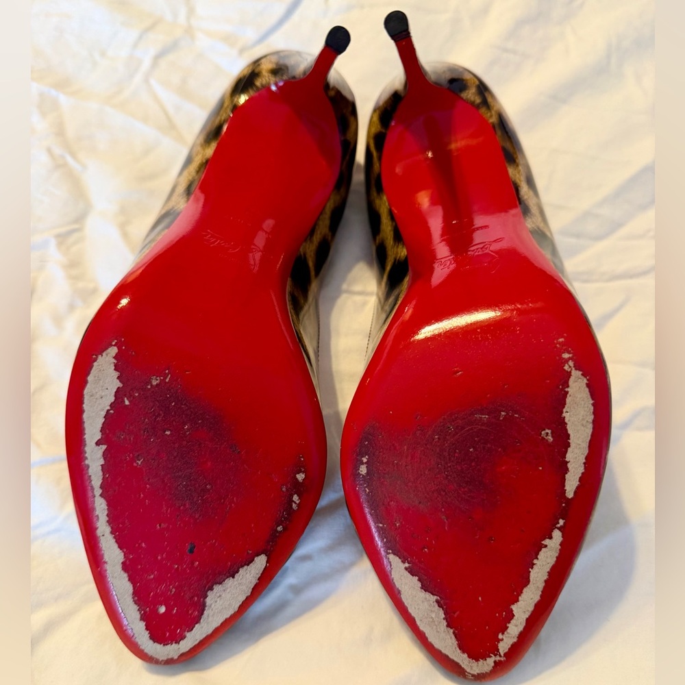 Christian Louboutin Doracora 100 Patent Leather Leopard Heels - Size 42 - Picture 4 of 8